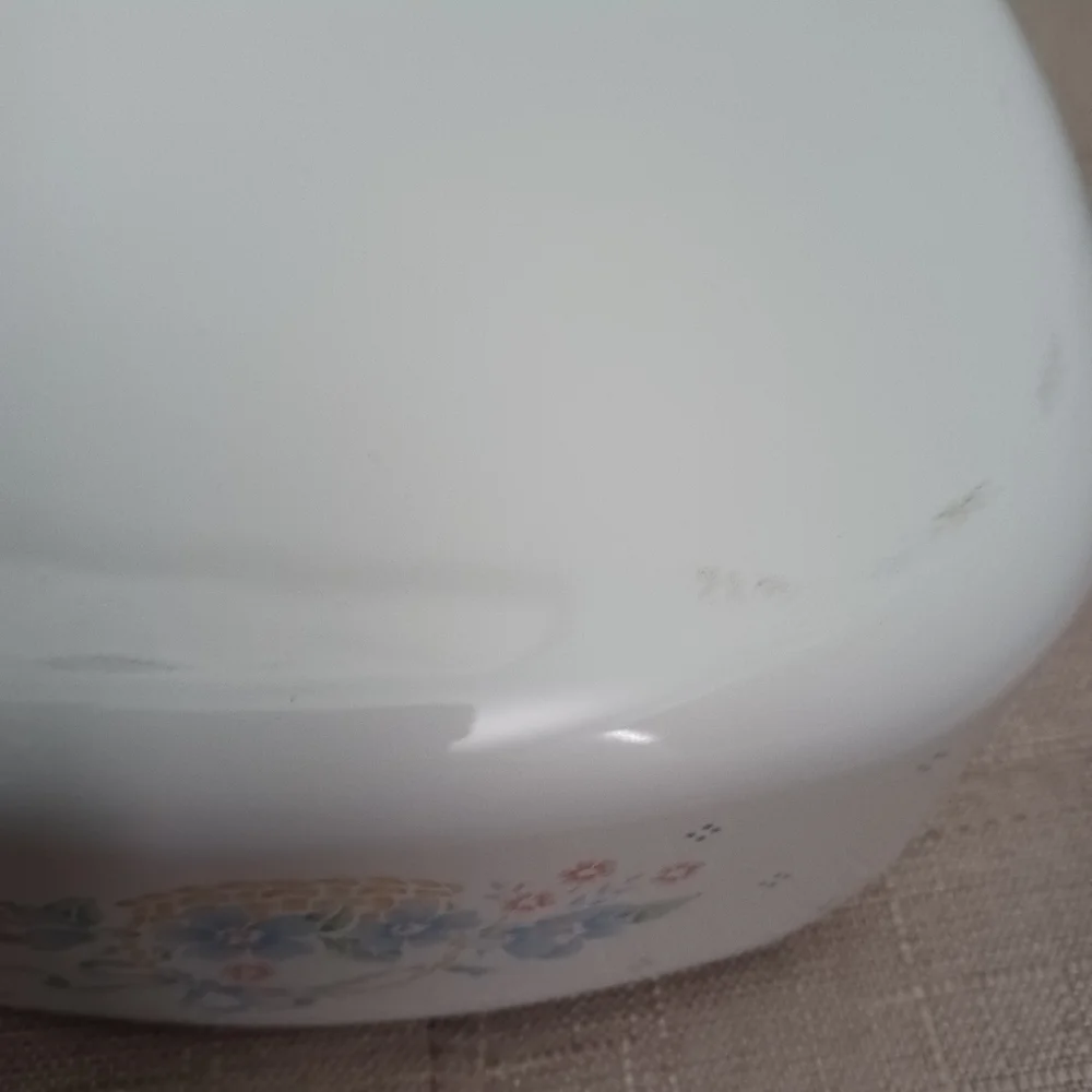 Vintage Corning Ware Country Cornflower 2 Liter Baking Dish with Lid   E…